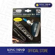 King Toyo 11pcs Stubby Ratchet Driver Bit Set with ATD & AutoLock Bit Holder