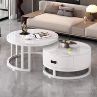 Coffee Table Round Household Small Apartment Table Board Luxury New Style Living Room Modern Sense C