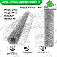 Kawat Ayam Kandang 7 Meter Kawat Hexagonal ayam kawat ayam GALVANIS Galvanized CHIKEN WIREMESH Per R