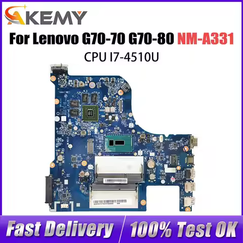 For Lenovo G70-70 Z70-80 G70-80 Motherboard NM-A331 2957U I3-4005U I3-5005U 5B104512054 5B20K83943 M