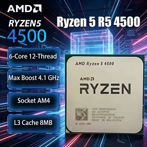 AMD Ryzen 5 4500 Naked packaging Socket AM4 6-Core 12-Thread L3=8MB DDR4 Processor 65W PCIe 3.0 7NM 