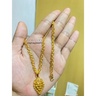 Medan necklace 2 / 3 medium grape tribes / 24k color