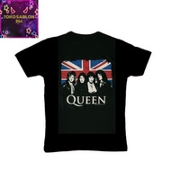 HITAM KATUN PUTIH LOKAL T-shirt band QUEEN logo 4ORANGE figure tee vintage music music music music m