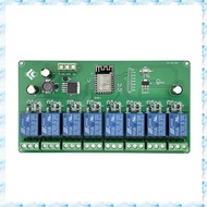 [R Q M U] 8 Channel ESP8266 Wireless WIFI Relay Module ESP-12F Development Board DC 5V/7-28V E- APP 
