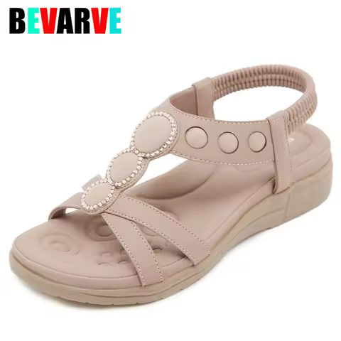 Plus Size 36-42 Shoes for Women Summer Fashion Women Platform Sandals Casual Wedges Comfortable Elas