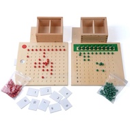 Kghios Montessori Multiplication and Division Board Montessori Math Toys Material for Toddlers Kids,