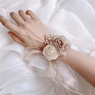 Corsage Wrist Corsage Bridesmaid Bracelet Rose Flower Wedding Hand Flowers Boutonniere Korean Style 