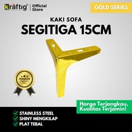 Kraftig Sofa Leg Gold Triangle Sofa Leg 15CM
