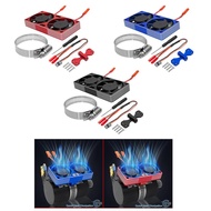 [mcfsnzwtxz1bw] Metal RC Motor Heat Sink Kit with Double Cooling Fans for 4284 4985 Motors Easily In
