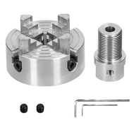 [Officestucio-Ready Stock] Lathe Chuck 3 Jaws/4 Jaws Manual Self-Centering Mounting Bolt for Grindin