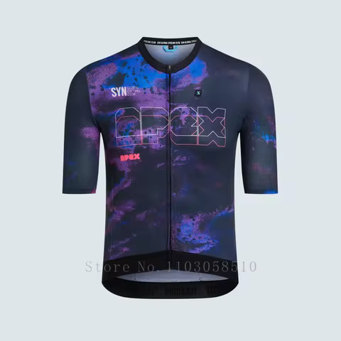 SYN Men's Cycling Jersey Summer Breathable Road Cycling Short Sleeve with Three Pockets Cycling Jers