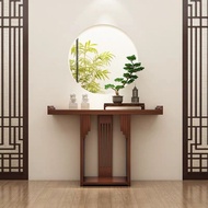 ☒Solid Wood Foyer Cabinet, New Chinese Style Dining Table, Living Room, Foyer Dining Table Decoratio
