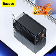 Baseus หัวชาร์จเร็ว 65W GaN5 Pro USB C Charger Quick Charge QC4.0 PD3.0 Type C Fast USB Wall Charger