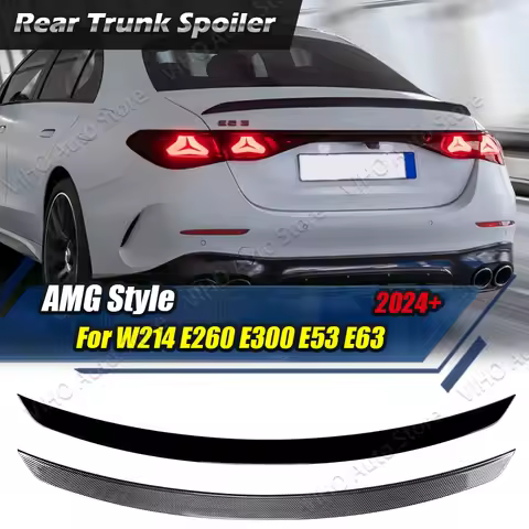 For Mercedes W214 E Class E260 E300 E350e E400e E53 E63 2024 2025 AMG Car Rear Trunk Spoiler Trim Ro