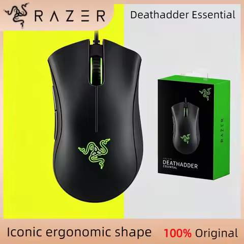 Original Wired Razer DeathAdder Essential Gaming Mouse 6400 DPI High Precision Tracking 5 Programmab
