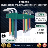 SATA Colour Series 9PC Extra Long Torx Hex Key | SATA 09702CH