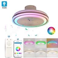 Ceiling Fan Light Phantom Color Smart Fan Bedroom Home APP Smart LED Fan Bluetooth Nordic Music Rest