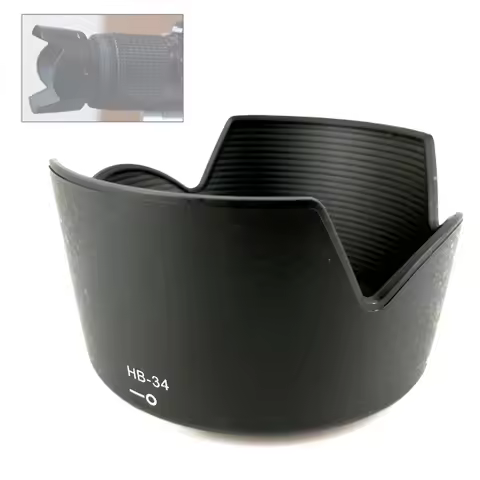 Petal Flower Lens Hood Replace HB-34 for Nikon AF-S DX 55-200 mm F4-5.6G ED / 55-200mm f/4-5.6 G ED 