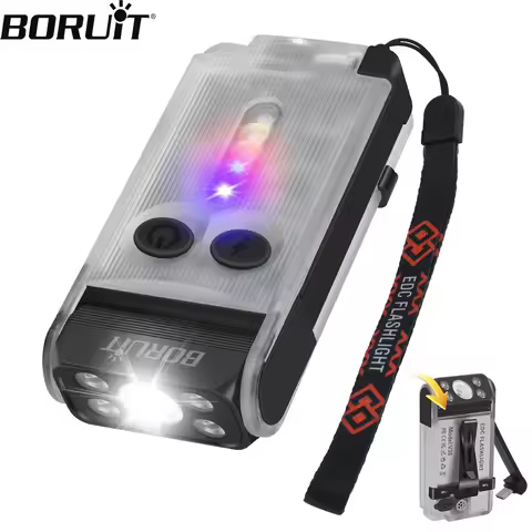 BORUiT V30 EDC LED Flashlight Multifunctional Keychain Light Type-C Rechargeable Mini Torch with Bee