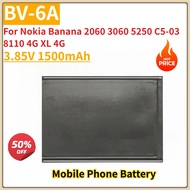 New Replacement Mobile Phone Battery BV-6A 3.85V 1500mAh For Nokia Banana 2060 3060 5250 C5-03 8110 