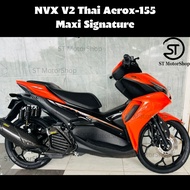 YAMAHA NV-X NVX V2 THAI AEROX-155 MAXI SIGNATURE (25) ORANGE COVER SET (STICKER TANAM) RAPIDO NEW ACCESSORY AKSESORI