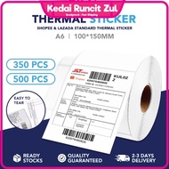 A6 Thermal Sticker Roll | Airway Bill | Barcode Shipping Label | Kurier Sticker 100*150mm