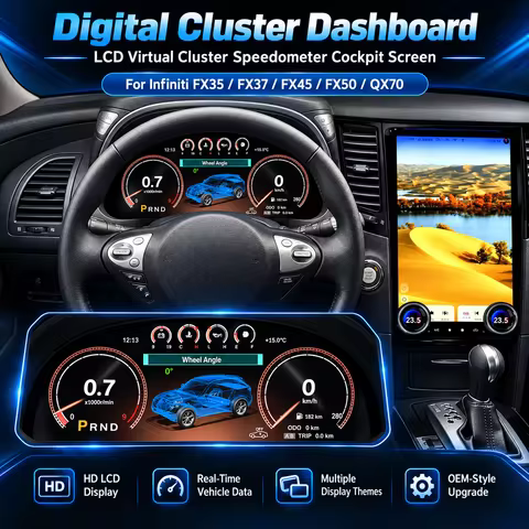 Popular Digital Cluster Dashboard for Infiniti FX35 FX37 FX45 FX50 QX70 LCD Virtual Cluster Speedome
