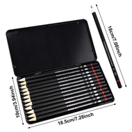 2H-8B Sketch Pencil Sketch Set 12 Pcs Iron Box Painting 2B Pencil Sketch Pen