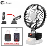 With USB Black Lithium Electric Fan Fit Makita 21V Battery Fans 90° Adjustable Portable Large Blade