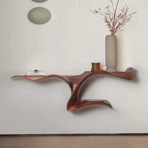 Unique Aesthetic Console Table Neutral Minimalist Trendy Porch Console Table Cool Eclectic Mesa Saló