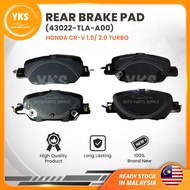 🔥HONDA🔥(43022-TLA-A00) HONDA CRV 1.5 TURBO (2018Y''-2020Y'') DISC BRAKE PAD (REAR)