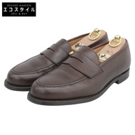 รองเท้าโลฟเฟอร์หนังลูกวัว Crockett & Jones รุ่น Boston 2 Penny Loafer มือสอง สำหรับผู้ชาย สีน้ำตาลเข
