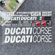 For Ducati Corse Panigale V4S V4R Reflective Sticker Motorcycle Modification UV Material Sticker Moto Motorbike Body Fender Pedal Helmet Decorative Decal