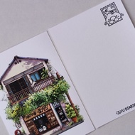 Cafe Coffee House | Boat Coffee | Ice-cream Shop | Storefront Illustration | Beautiful Store A6 Art 