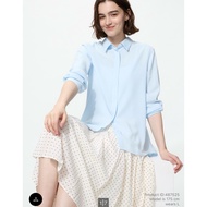 KEMEJA UNIQLO Women's Rayon Blouse Shirt Free Paperbag