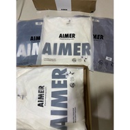 AIMER-Logo T-shirt 2 Colors White And Black Press Many New Packed In A Bag shop1490
