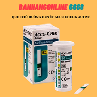 [Hộp 25 / 50 que] Que Thử Đường Huyết Accu Check Active - Đức + 10Kim chích máu