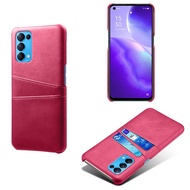 Phone Case Suitable For oppo reno5 reno5 Calf Pattern Dual Card Protective shs