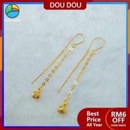 ♭subang telinga subang emas 916 Anting -anting Emas Pasir Vietnam Baru Perhiasan Gold, telinga telinga mutiara kecil, wanita, loket telinga fesyen fesyen, tidak lama lagi♂