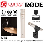 RODE NT5 / NT5 MATCHED PAIR PREMIUM SMALL-DIAPHRAGM CONDENSER MICROPHONE WITH CARDIOID POLAR PATTERN