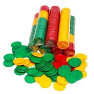 Mahjong Chips Poker Chips 68pcs!!3.2CM Ordinary Three-Color Chip Mahjong Chip Game Board Game Token 