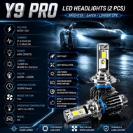 2PCS Y9Pro Headlamps Y6/Y7/Y8 H4 LED Car Headlight 6500k Mini Lens Headlight H4 8000LM IP67 Waterpro