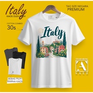 SOUVENIR T-SHIRT BY ITALY ITALY ITALY ROMA WEAR PREMIUM ITALY LABELTAG GIFT FOR CHILDREN AND ADULTS