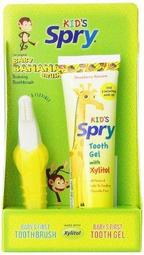 【Sunny Buy寶貝館】◎預購◎美國正品 Baby Banana 嬰兒軟性學習牙刷 剝皮香蕉牙刷+可吞食牙膏套組  