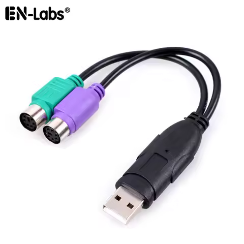 PS2 USB Adpater,USB Male to PS/2 Female Splitter Mouse Keyboard PS2 Converter Extension Cable,KVM Ba
