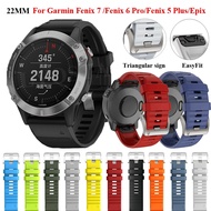 [HOT JUXXKWIHGWH 514] 22มม. 26มม. สายนาฬิกาซิลิโคนสำหรับ Garmin Fenix 6 7 5 Fenix 6X 7X 5X Plus 3 3HR Forerunner 955 945 Quick Release Smart Watch