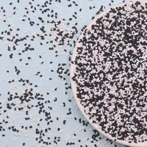 100g/Lot Tiny Sesame Polymer Clay Slices Soft Pottery Sprinkles for DIY Crafts Accessories