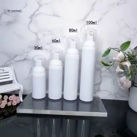 10/30/50PCS White foam pump bottle mascara cleansing Soap Dispenser bubble plastic 30ml 60ml Empty F