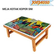 1250gr)MEJA BELAJAR KAYU LIPAT SILANG &amp; KOTAK KOPER KARAKTER SNI