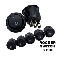 Electronic accessories AC 6A 10A 250V On Off Snap SPST Round Boat Rocker Switch Black 2Pin / Power S